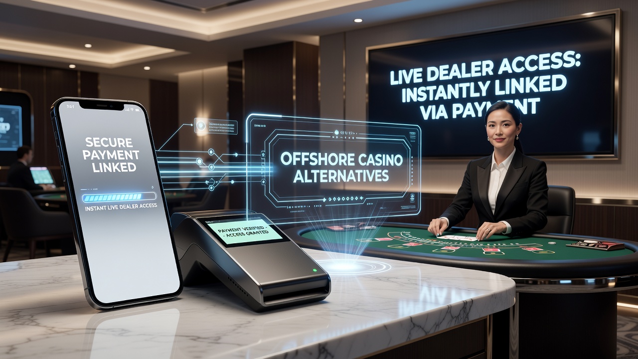 Live dealer table view on mobile device after phone payment confirmation