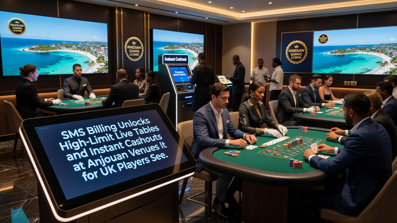 UK players accessing instant cashouts via SMS at Anjouan live dealer tables