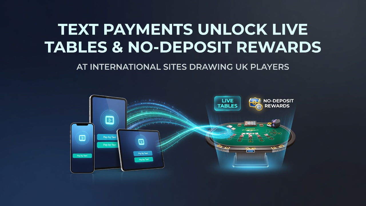 Depiction of no-deposit bonus activation alongside SMS payment confirmation on a mobile device for live table access
